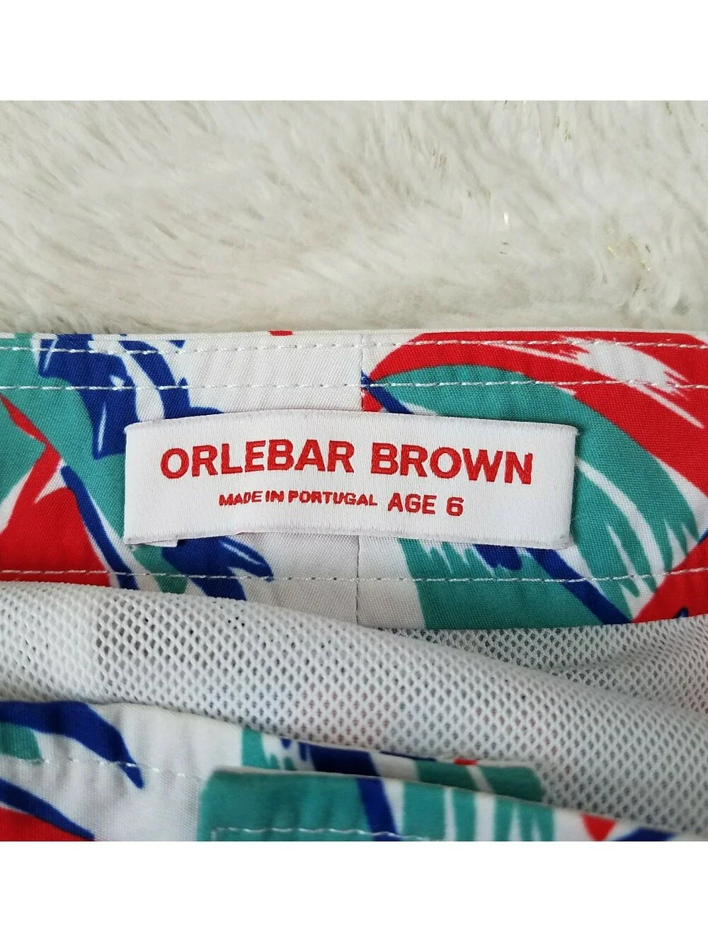 Orlebar Brown Kid's Swim Trunks w/Bag